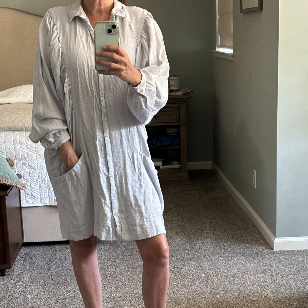 Free People light Grey Tunic Dress